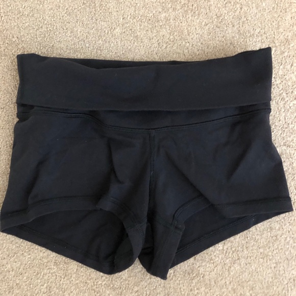 lululemon athletica Pants - Black Lululemon Roll Waist Shorts